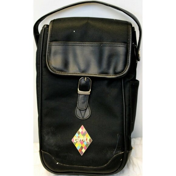 Francis Coppola Diamond Collection Black Bag Insulated Wine Holder Tote Top Load - Picture 1 of 11